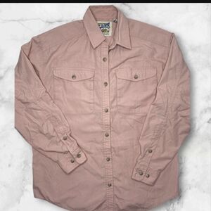 TravelSmith Mauve Button-Up Shirt W Hidden Chest Pocket For Traveling (XL)